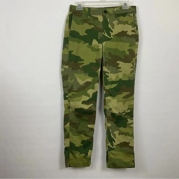 J. Crew Camo High Rise Girlfriend Chino Pant Size 4 - Picture 1 of 7
